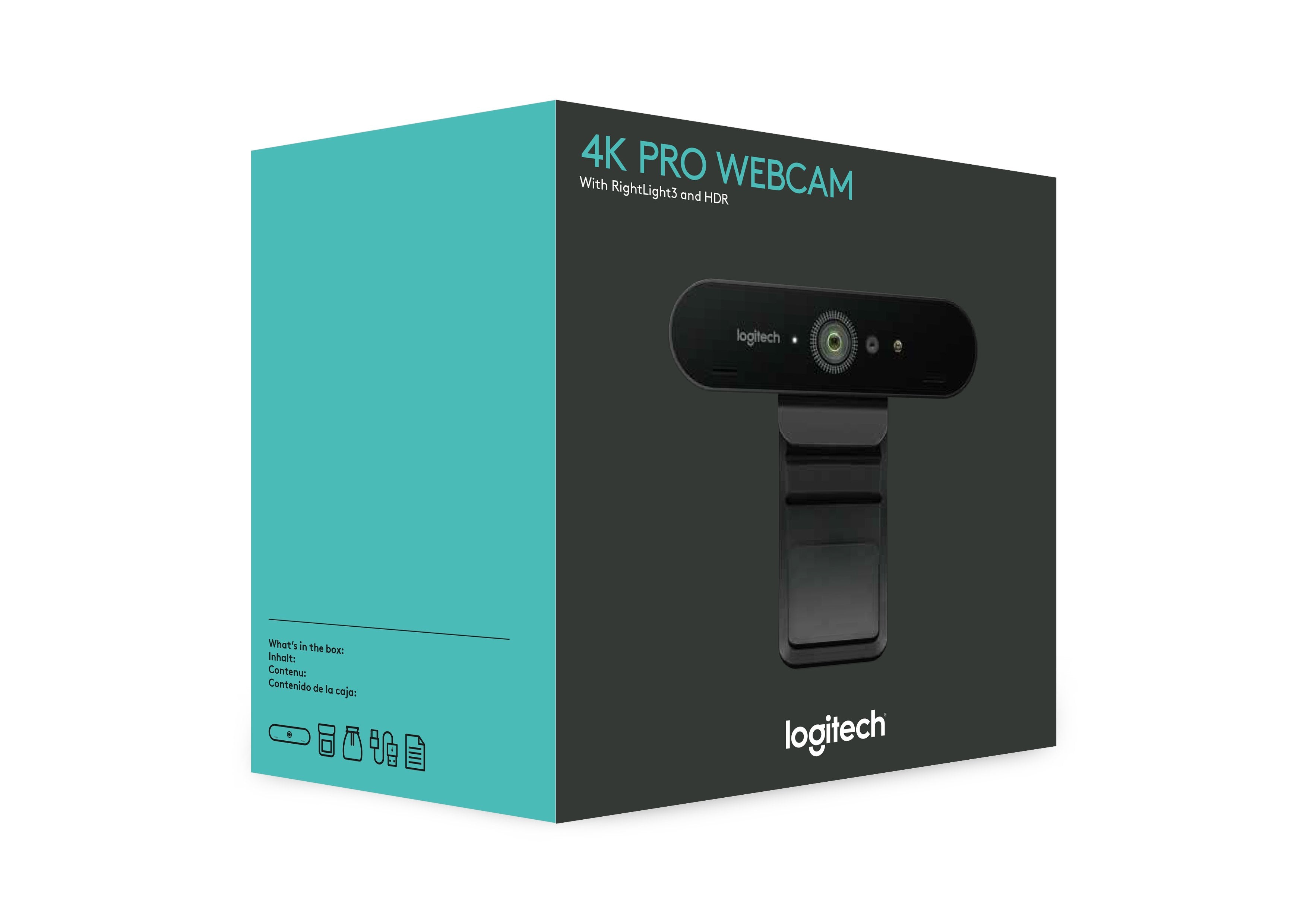 Logitech Webcam Brio Reslolucion 4k 90º Vision , Zoom Digital 5x, Enfoque Automatico