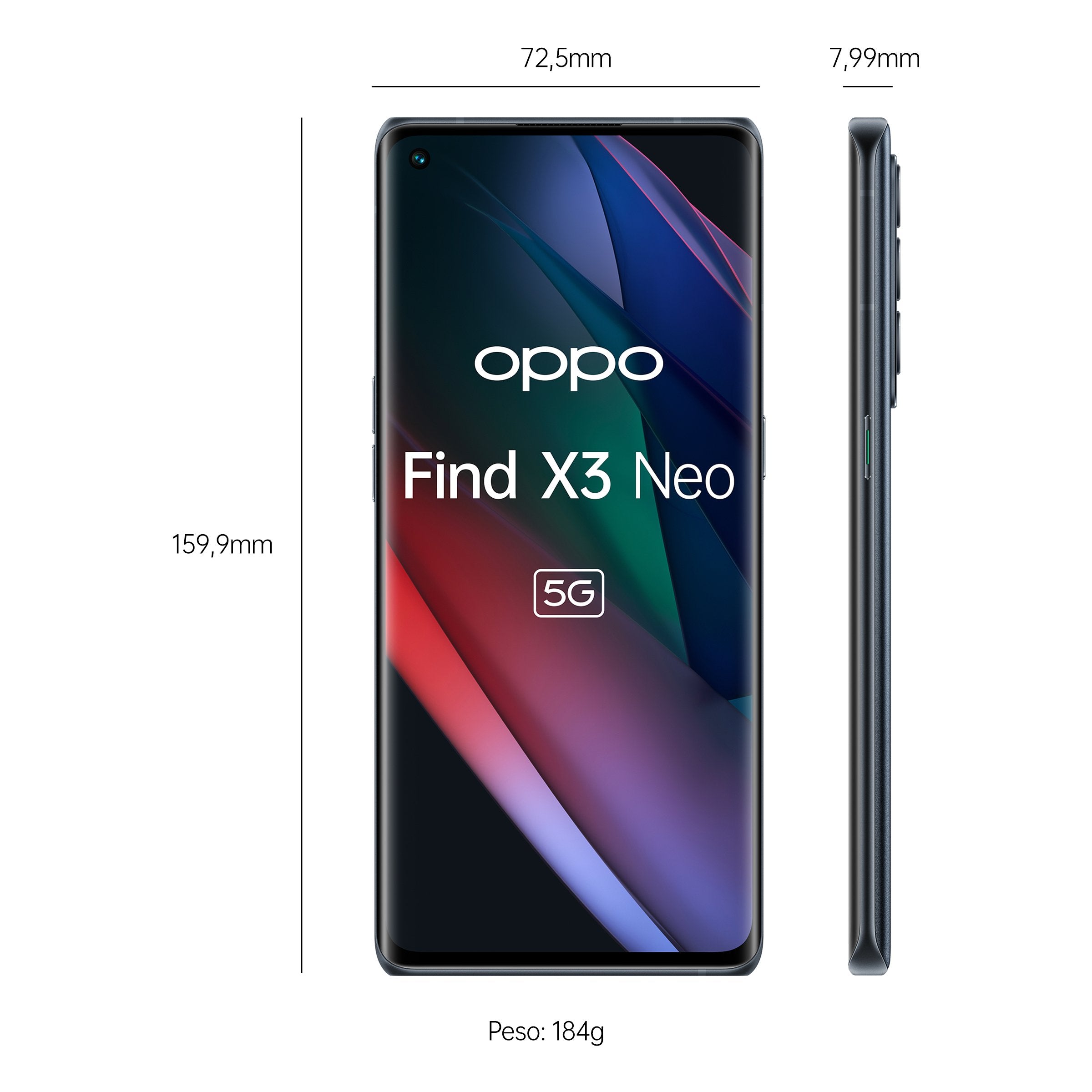 Smartphone Oppo Find X3 Neo 12gb/256gb Negro