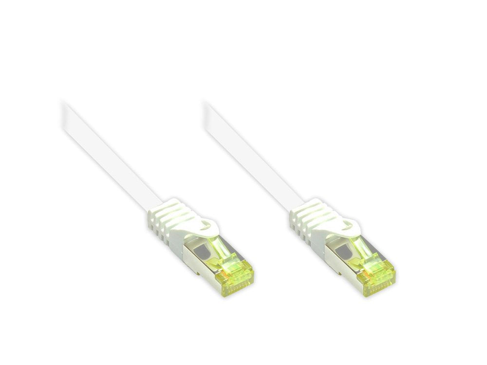 Goodconnections Rj45 Cable De Red Mit Cat. 7 Rohcable Und Rastnasenschutz (), S Ftp, Pimf, Halogenfrei, 500mhz, Ofc, Weiss, 7,5m,