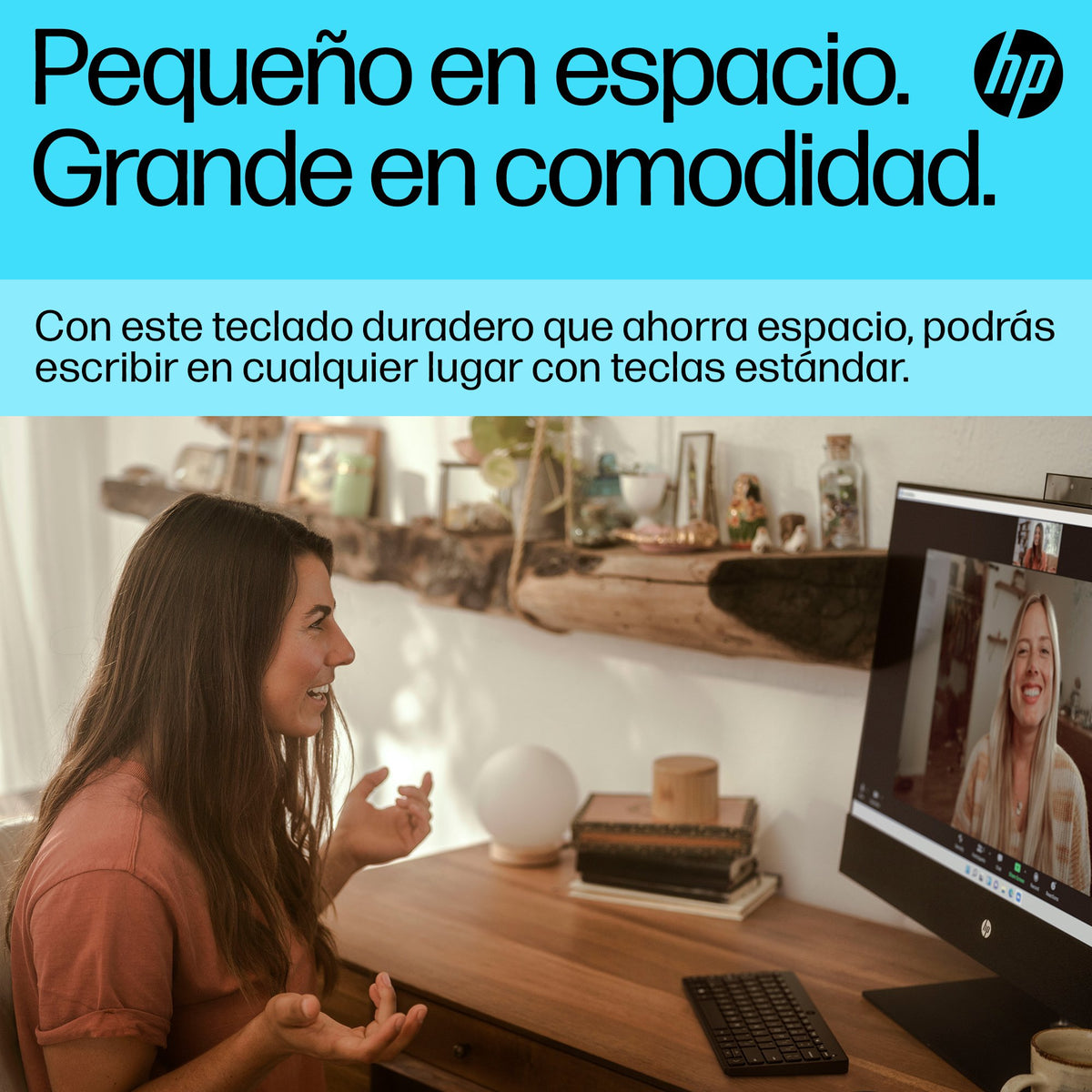 EAN 0196548515882 - HP 350 BLK Compact Multi-Device Keyboard teclado Hogar Negro imagen 8