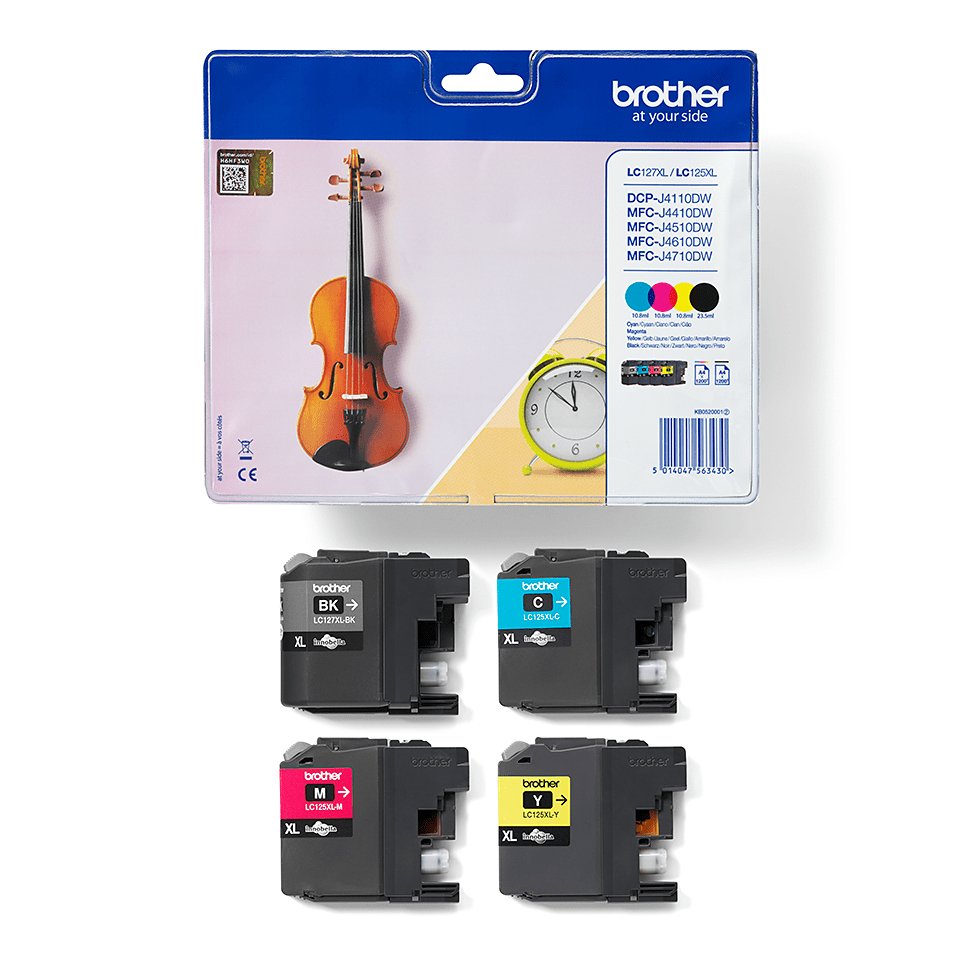 EAN 5014047563430 - Brother LC127XLVALBP cartucho de tinta 4 pieza(s) Original Negro, Cian, Magenta, Amarillo imagen 4