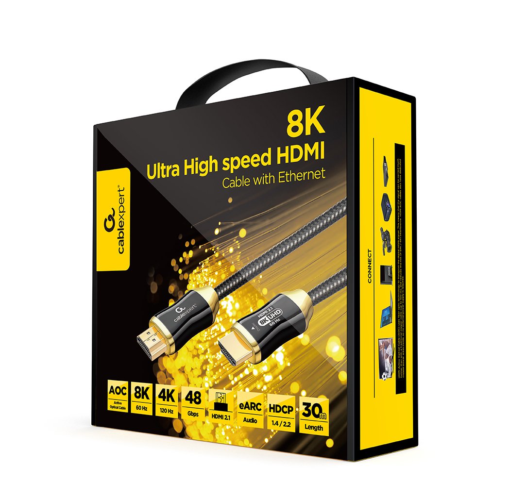 EAN 8716309129145 - Gembird CCBP-HDMI8K-AOC-30M cable HDMI HDMI tipo A (Estándar) Negro imagen 3