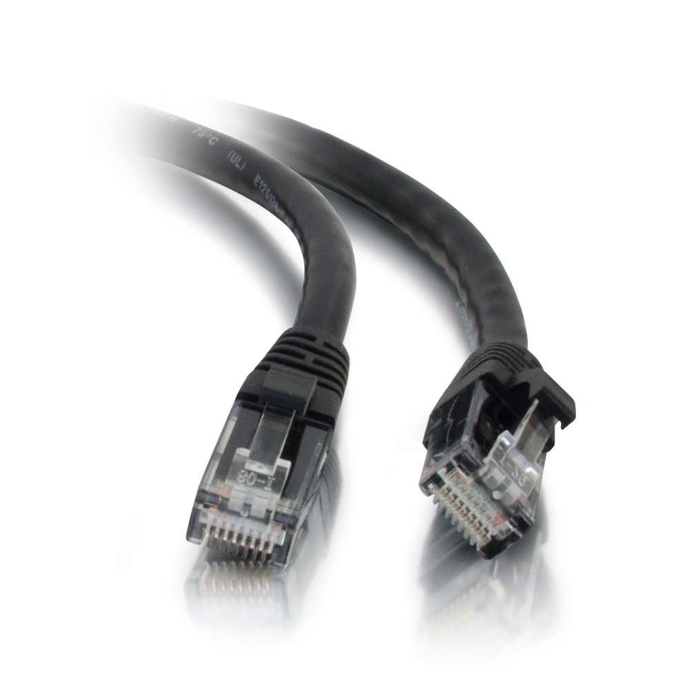 C2g Cable De Conexión De Red De 0,5 M Cat5e Sin Blindaje Y Con Funda (Utp), Color Negro