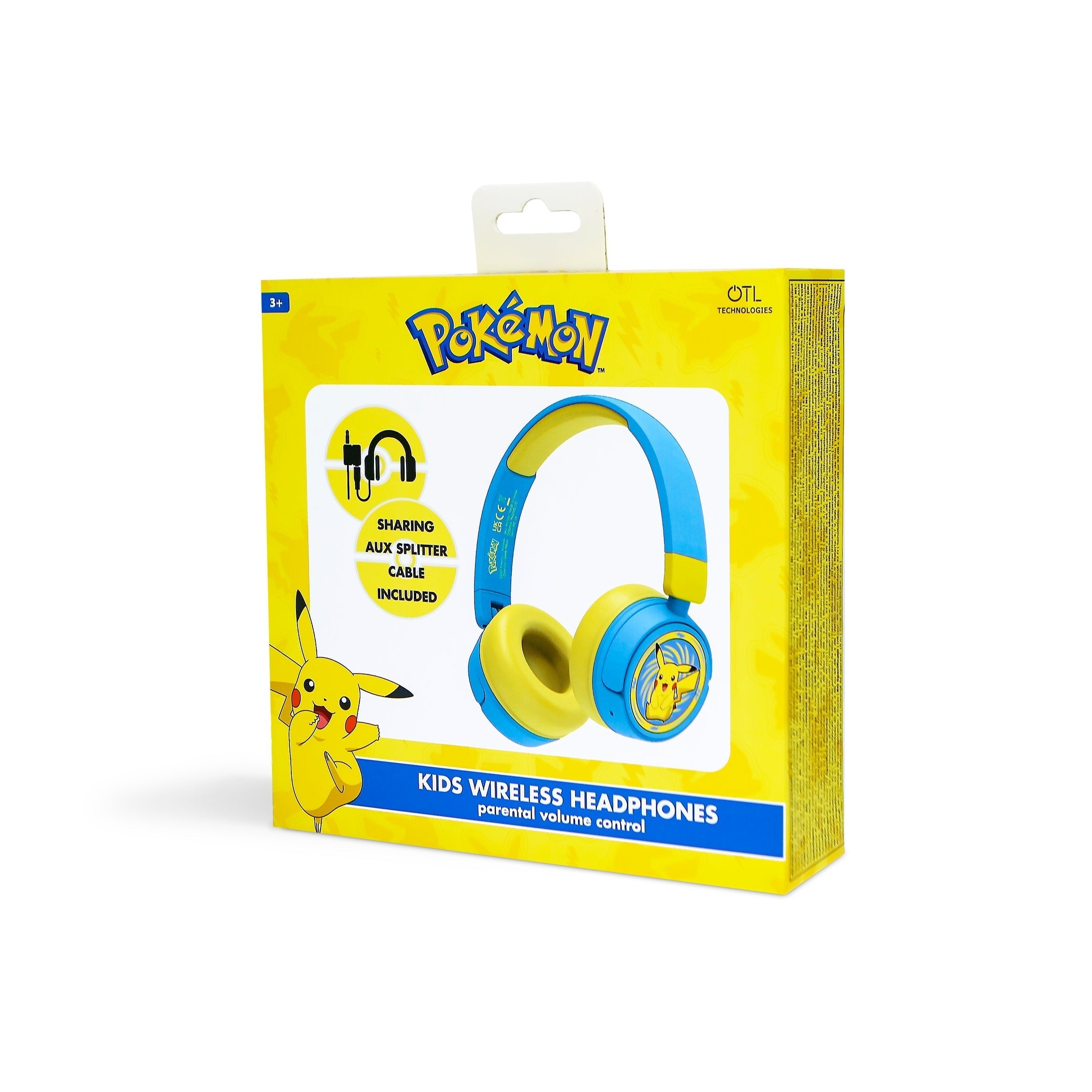 Auriculares Inalambricos Infantiles Pikachu Pokemon
