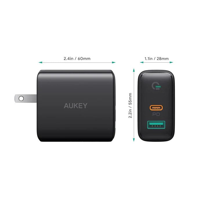 EAN 5902666661654 - AUKEY PA-D5 cargador de dispositivo móvil Universal Negro Corriente alterna Carga rápida Interior imagen 2