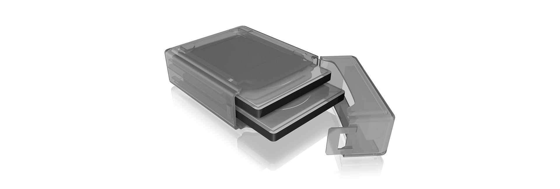 Icy Box Ib-Ac6025-3 Set 3 Funda De Plástico Verde, Gris, Blanco 2x 2,5" Ssd/Hd