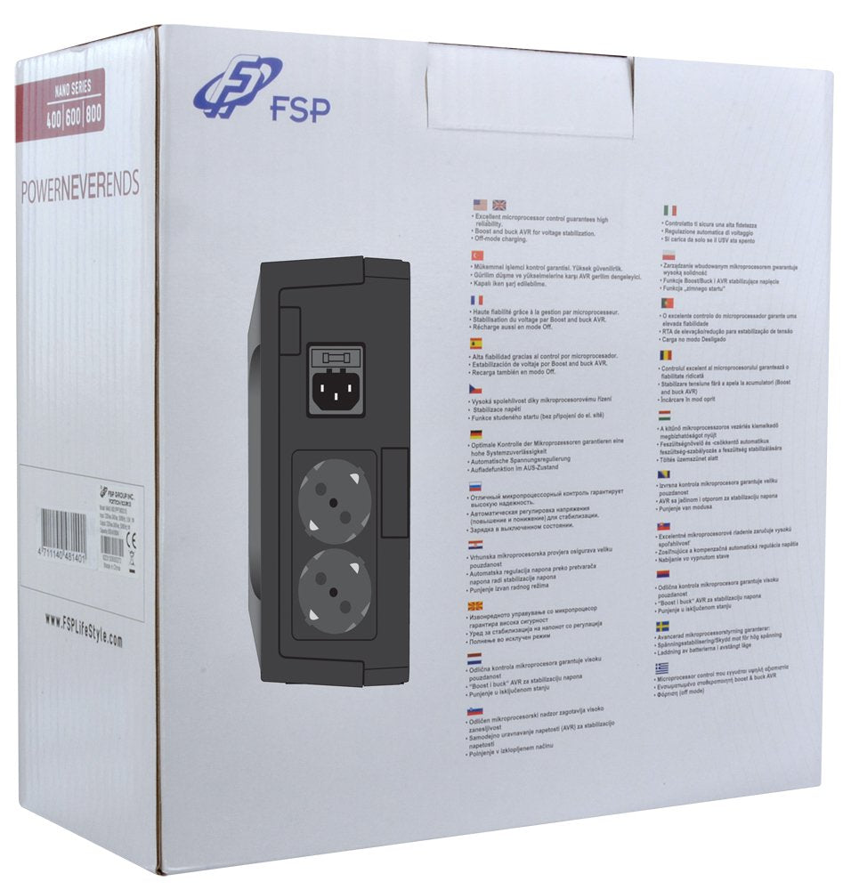 EAN 4711140484785 - FSP Nano 800 sistema de alimentación ininterrumpida (UPS) En espera (Fuera de línea) o Standby (Offline) imagen 5