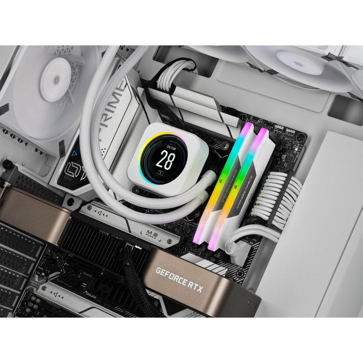 EAN 0840006694694 - Corsair Vengeance RGB CMH32GX5M2B6000C40W módulo de memoria 32 GB 2 x 16 GB DDR5 288-pin DIMM imagen 3