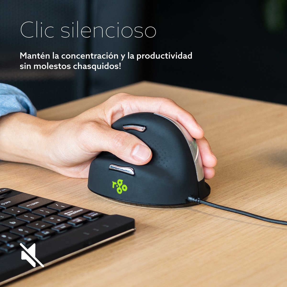EAN 8719274491347 - R-Go Tools RGOHELELA ratón Oficina Izquierda USB tipo A Óptico 2400 DPI imagen 10