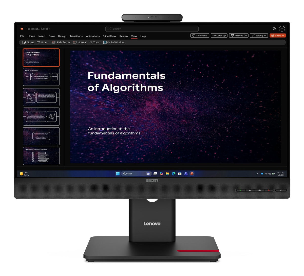 Lenovo Thinkcentre Tio24 Gen 6 Touch 23.8 Fhd 1920x1080 16:9 250nits Black 3y Warranty