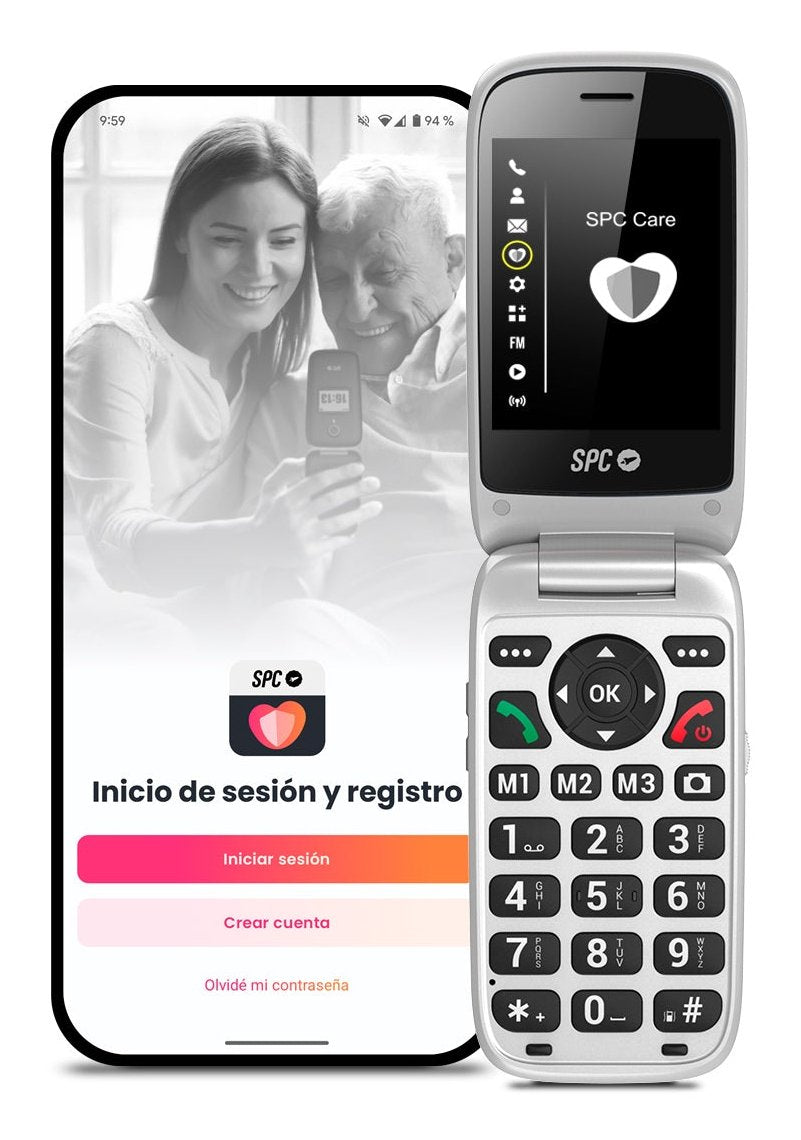 Spc Polaris Telefono Movil 4g Con Pantallas Principal 2.8" Exterior 1.4" Y Tapa - Camara, Radio Fm, Linterna - Manos