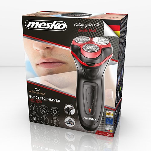 EAN 5902934837460 - Mesko Home MS 2926 afeitadora Máquina de afeitar de rotación Recortadora Negro, Rojo imagen 7