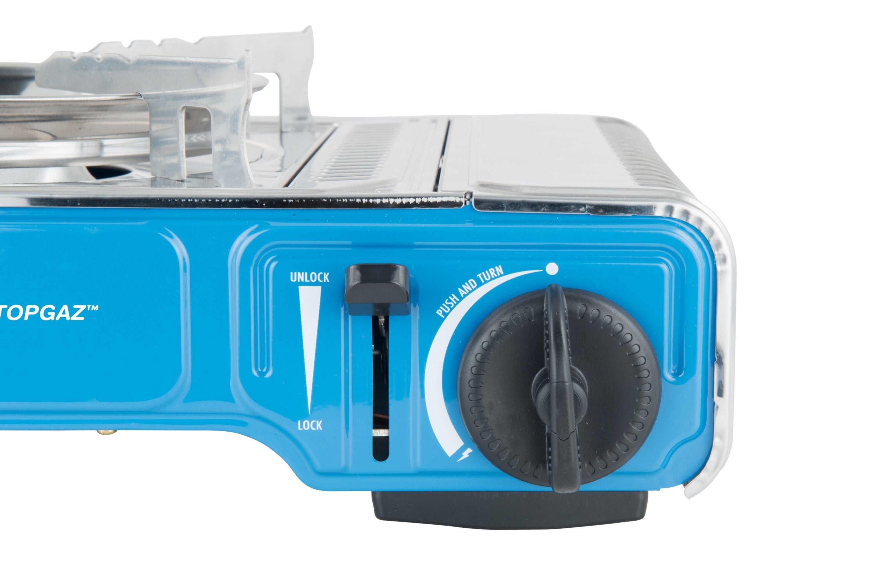 Cocina De Gas Campingaz Camp'Bistro Dlx Stopgaz (Plata/Azul, Cocina De Una Sola Llama De 2,2 Kw)