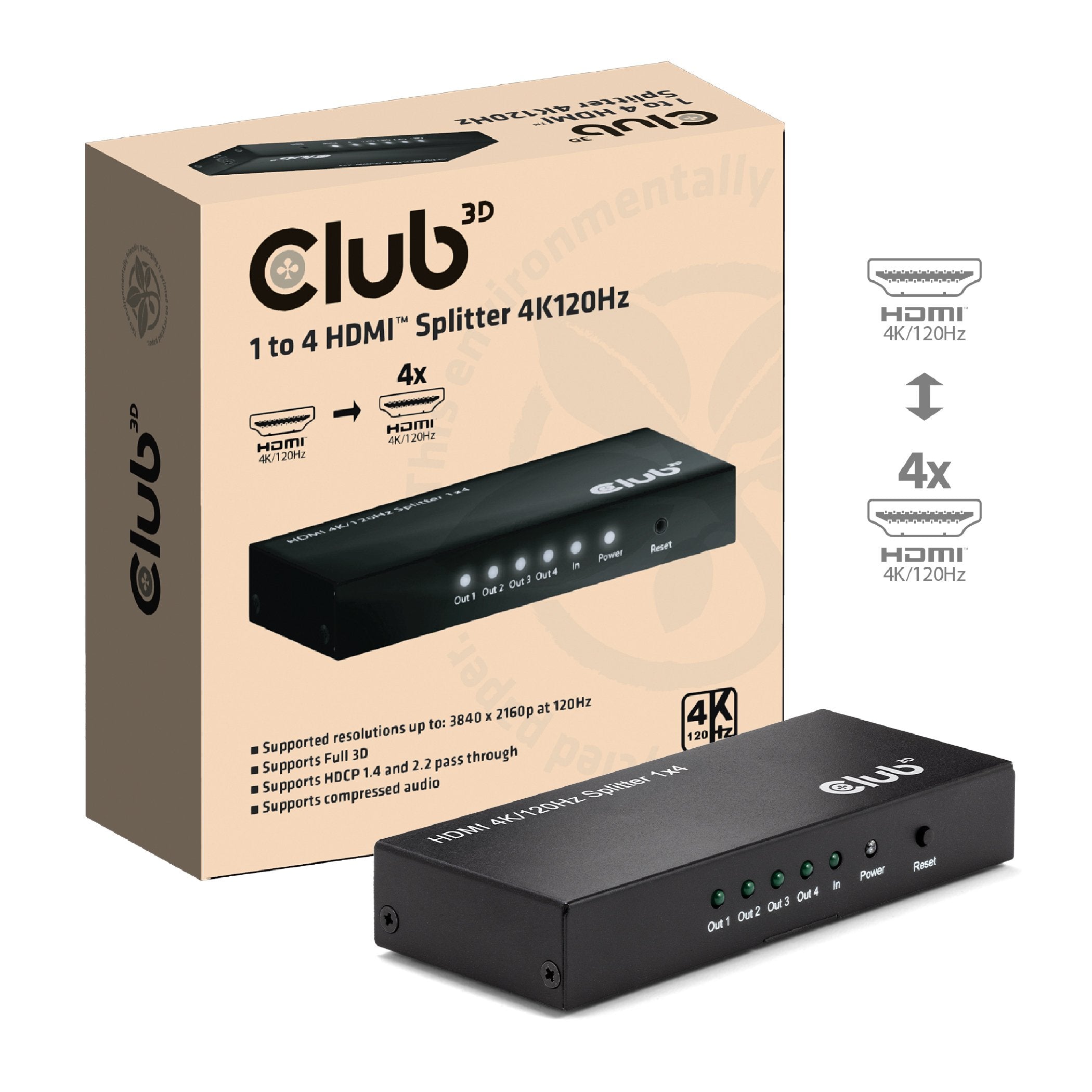 EAN 8719214473198 - CLUB3D Umschalter 4x HDMI imagen 1