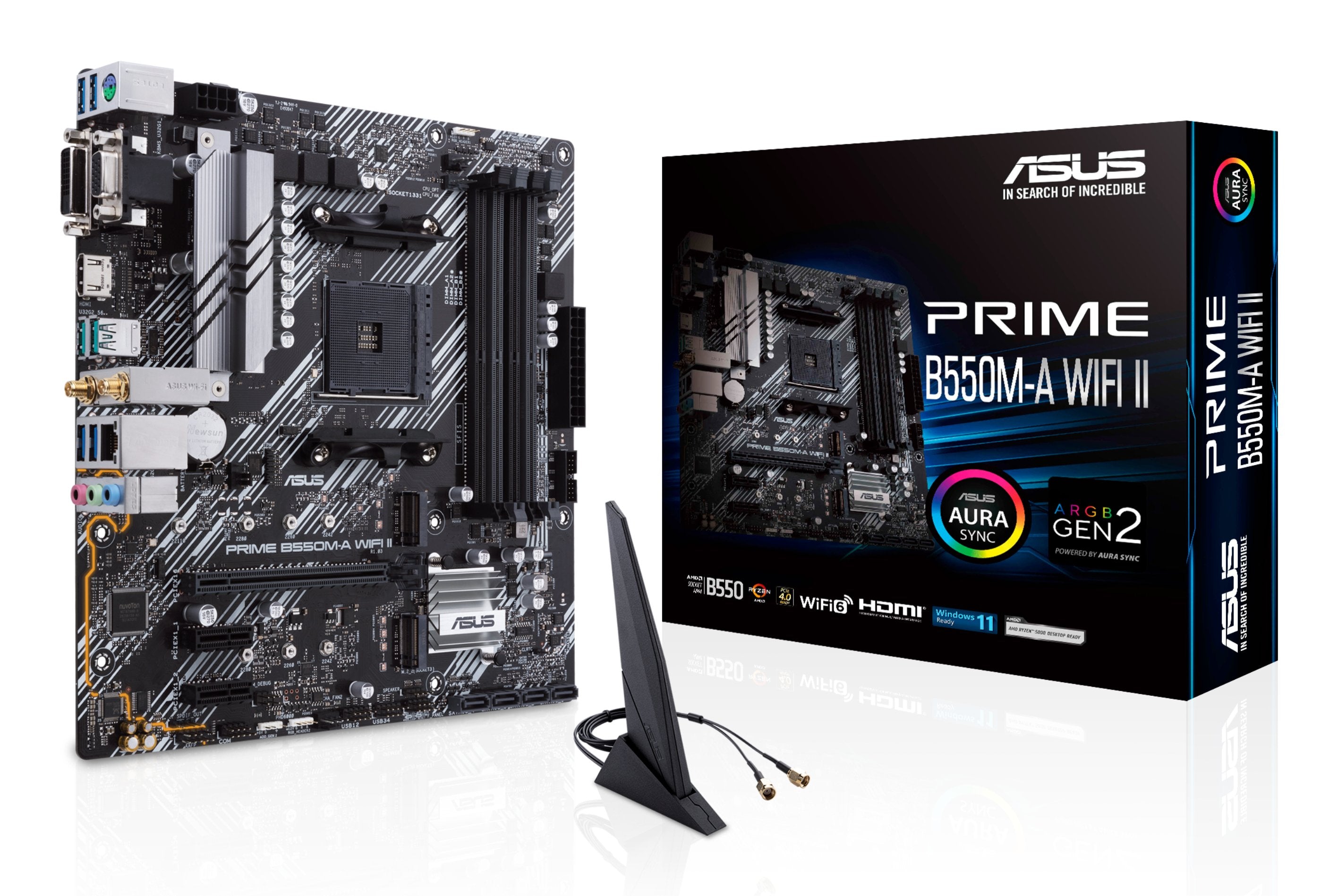 EAN 0195553309745 - ASUS PRIME B550M-A WIFI II AMD B550 Zócalo AM4 micro ATX imagen 1