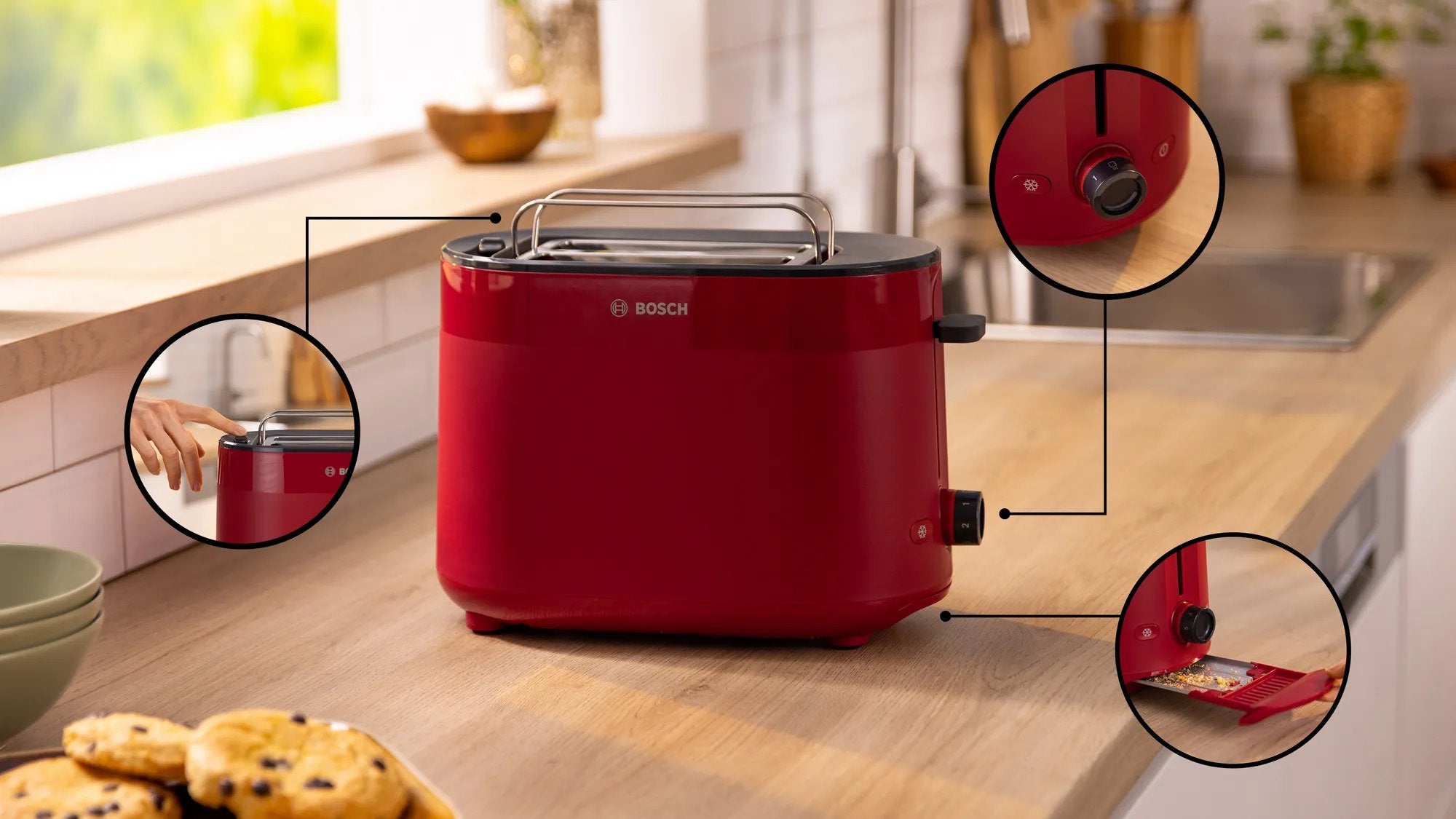 EAN 4242005402991 - Bosch TAT2M124 tostadora 6 2 rebanada(s) 950 W Rojo imagen 4