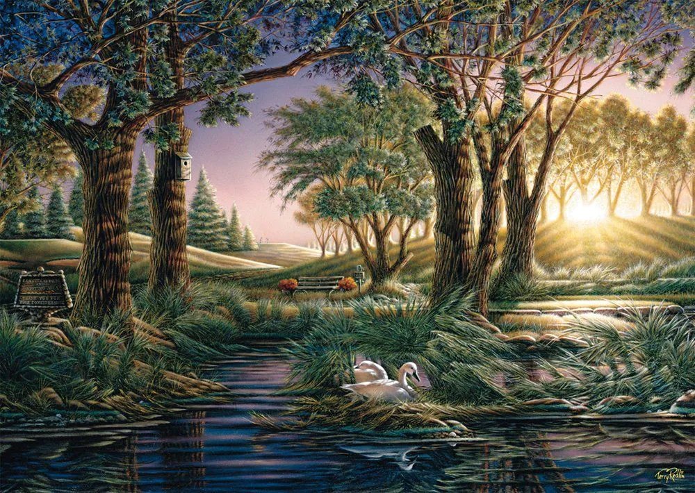 Juegos Schmidt Terry Redlin: Morgenzauber Am Pond, Puzzle 1000 Parts 58546