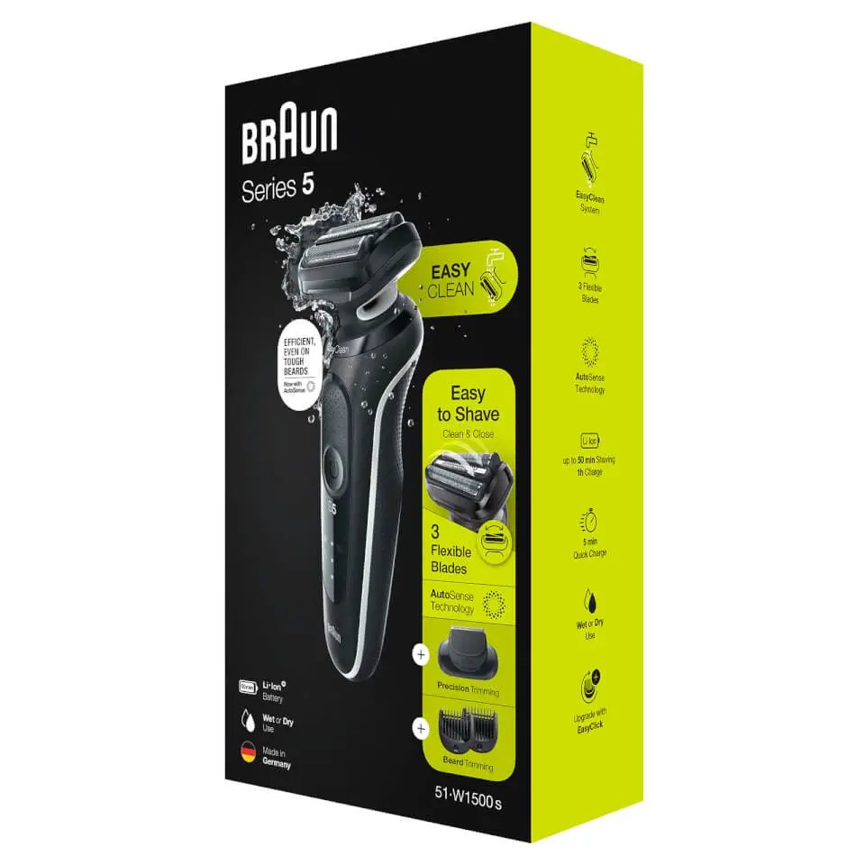 EAN 4210201432692 - Braun Series 5 51-W1500s Máquina de afeitar de láminas Recortadora Negro imagen 3