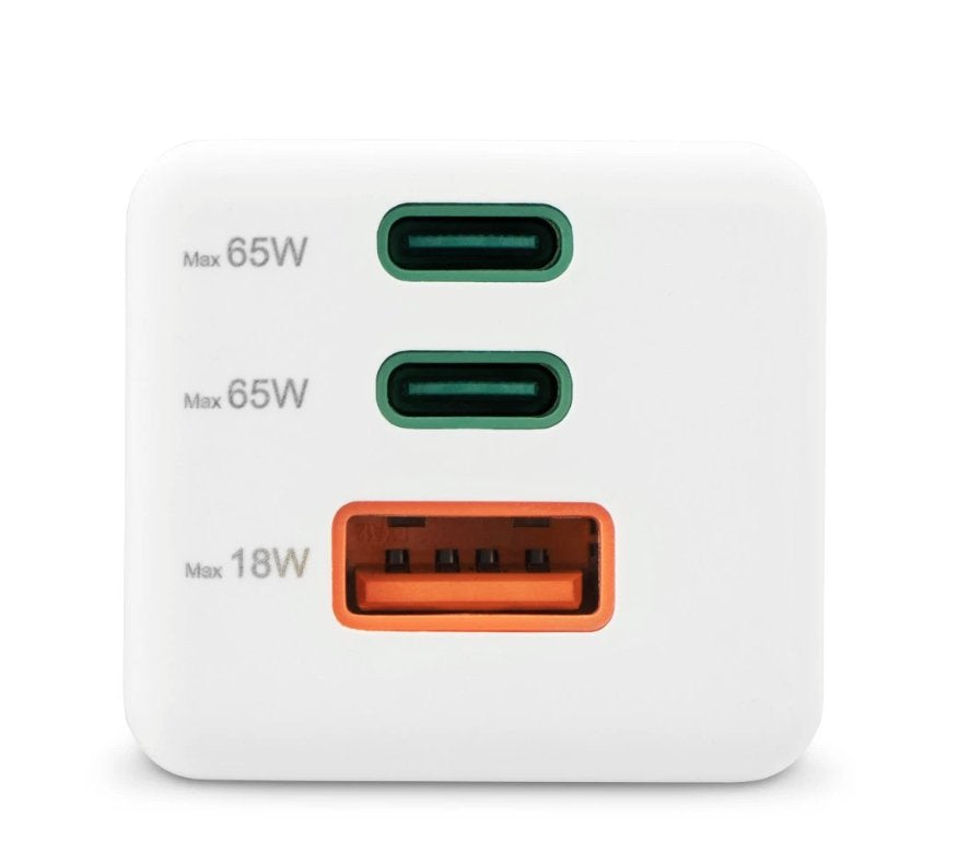 Hama Ladowarka Sieciowa Mini Gan 65w Pd/Qc 2x Usb-C, 1x Usb-A Biala