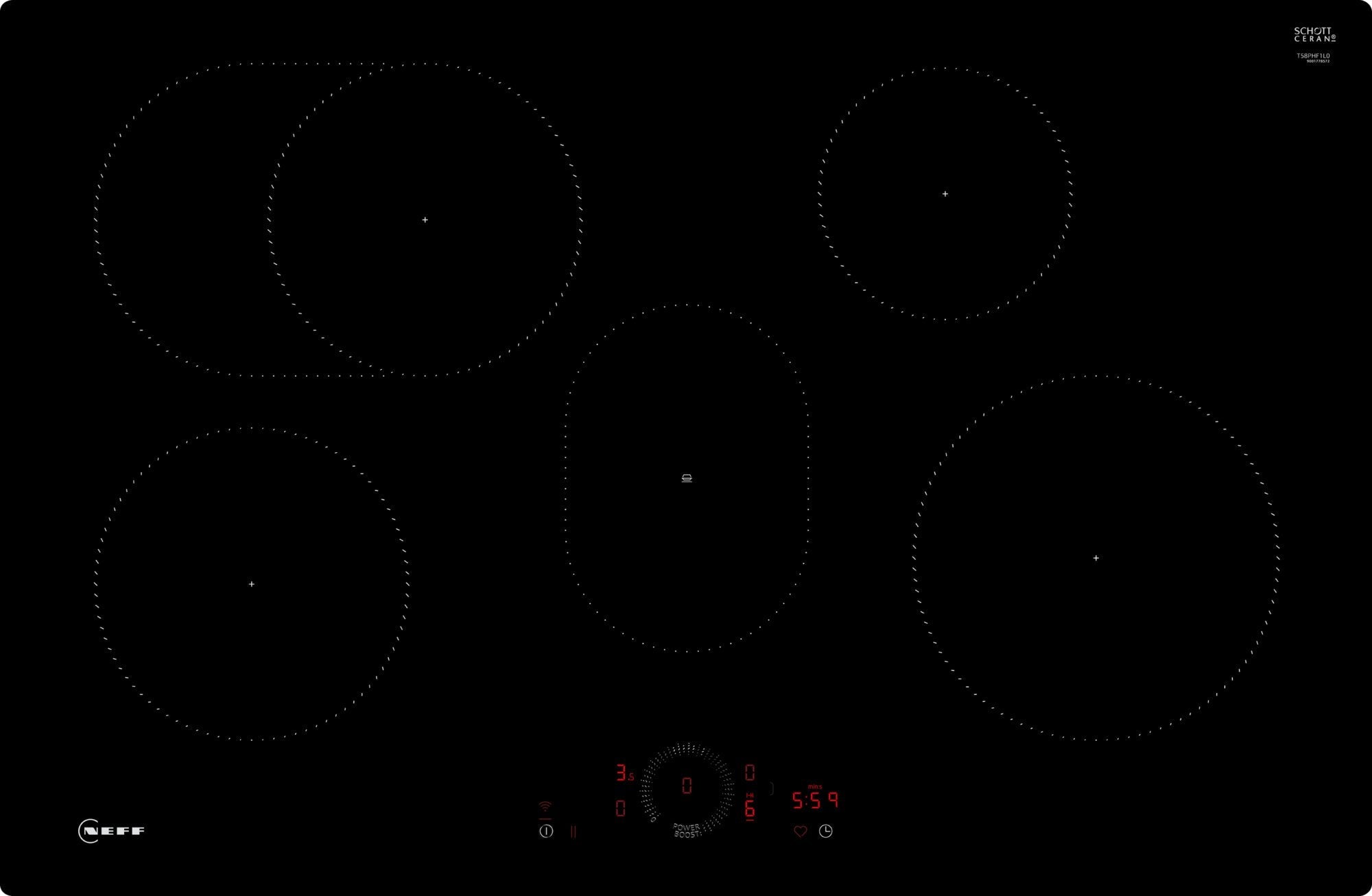 EAN 4242004273066 - Neff T58PHF1L0 hobs Negro Integrado 80 cm Con placa de inducción 4 zona(s) imagen 1