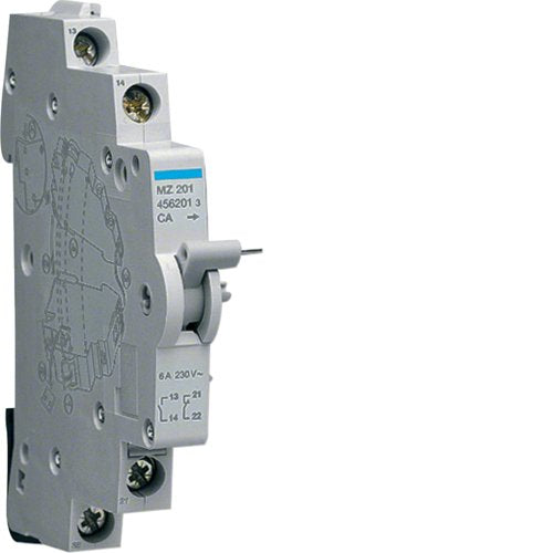 Hager Hilfskontakt 6a 240v F.Mcb Mz201 Rcbo<125a 1schlieer U.1ffner