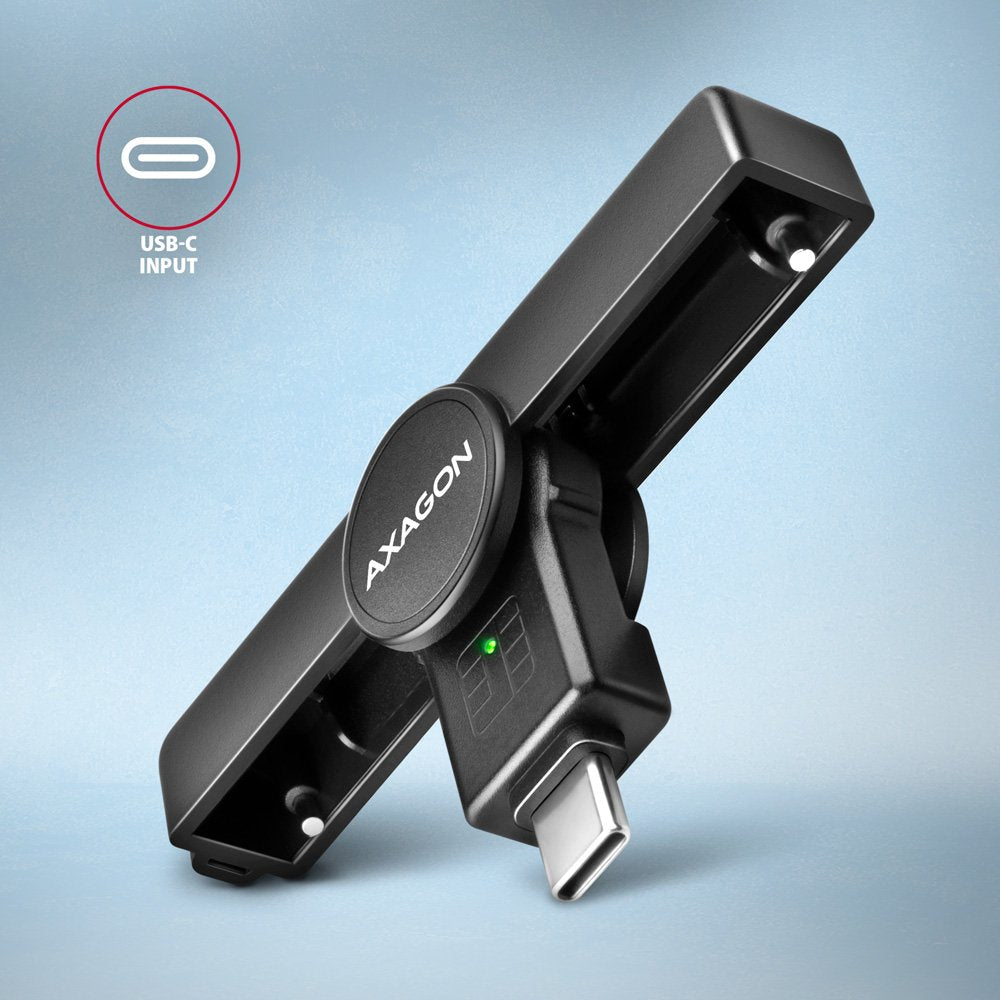 EAN 8595247907851 - Axagon CRE-SMPC USB-C Smart card/ID card PocketReader lector de tarjeta inteligente Interior USB Tipo C N imagen 4
