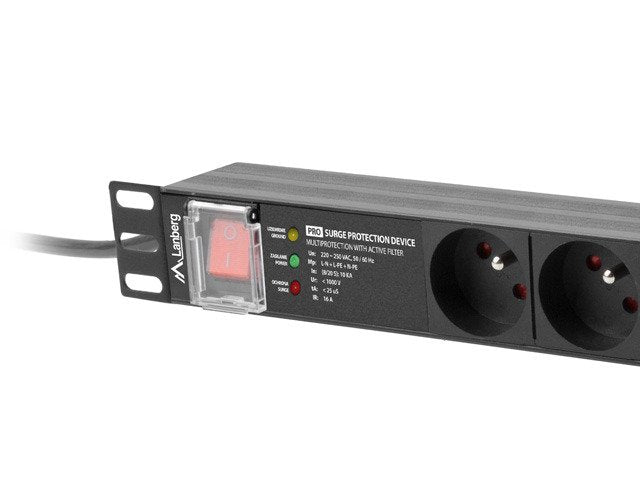 Regleta Lanberg Pdu Rack 19 (1u 16a 7x 230v Pl 2m)