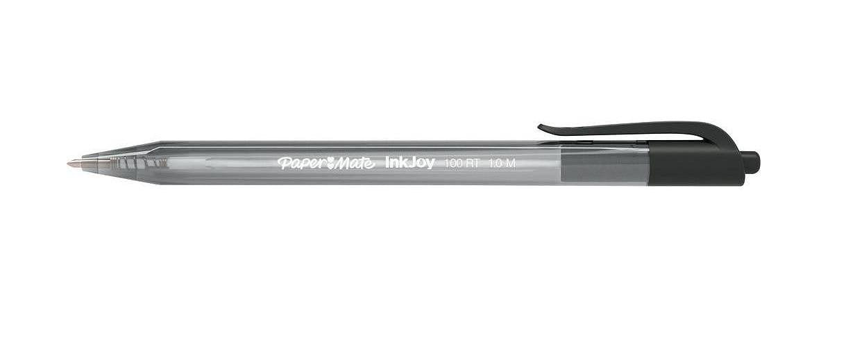 Papermate Inkjoy 100 Rt Negro Bolígrafo De Punta Retráctil Con Pulsador Medio 20 Pieza(S)