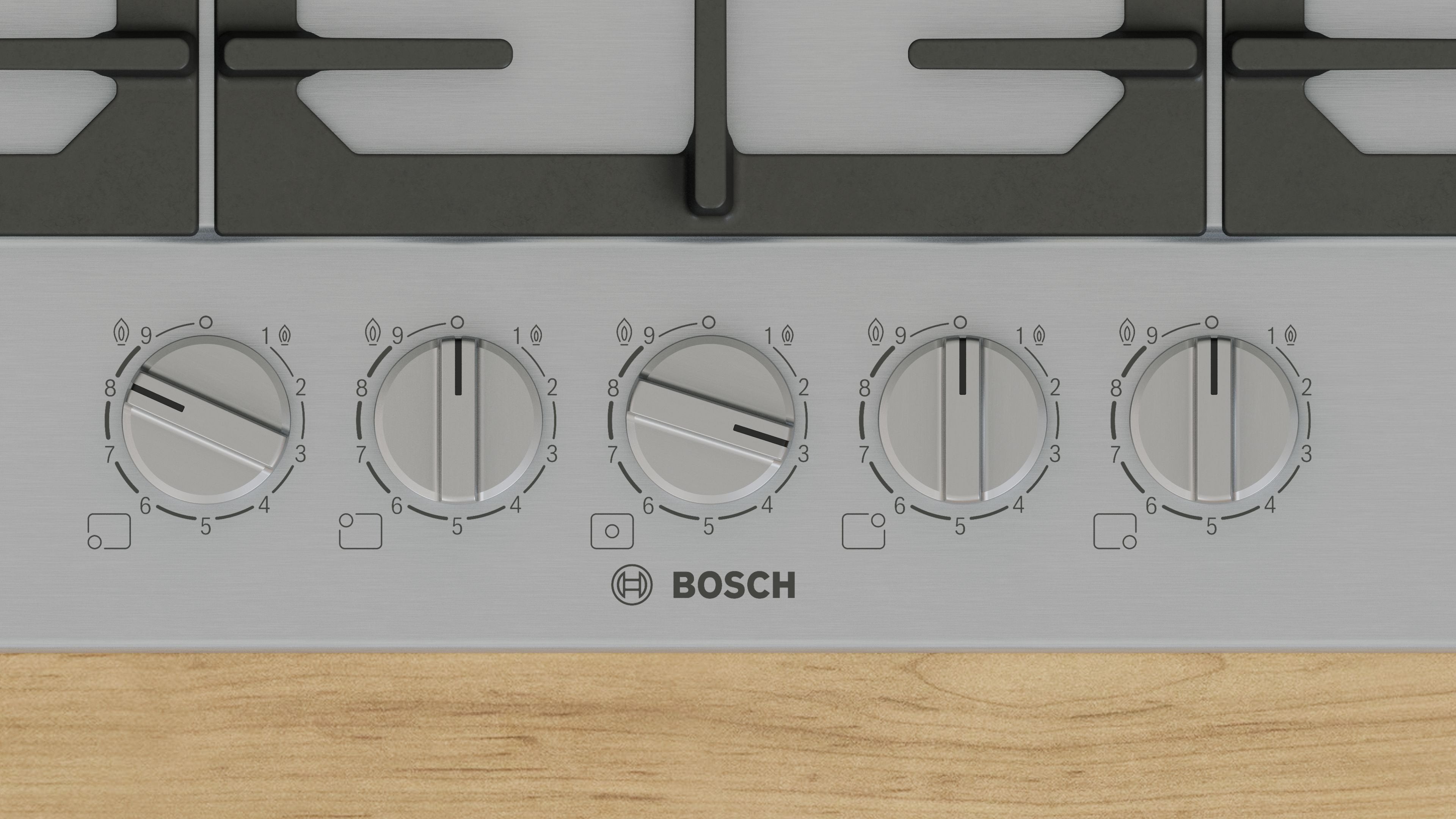 EAN 4242005437849 - Bosch Serie 6 PCQ7A5I90 hobs Acero inoxidable Integrado 75 cm Encimera de gas 5 zona(s) imagen 4