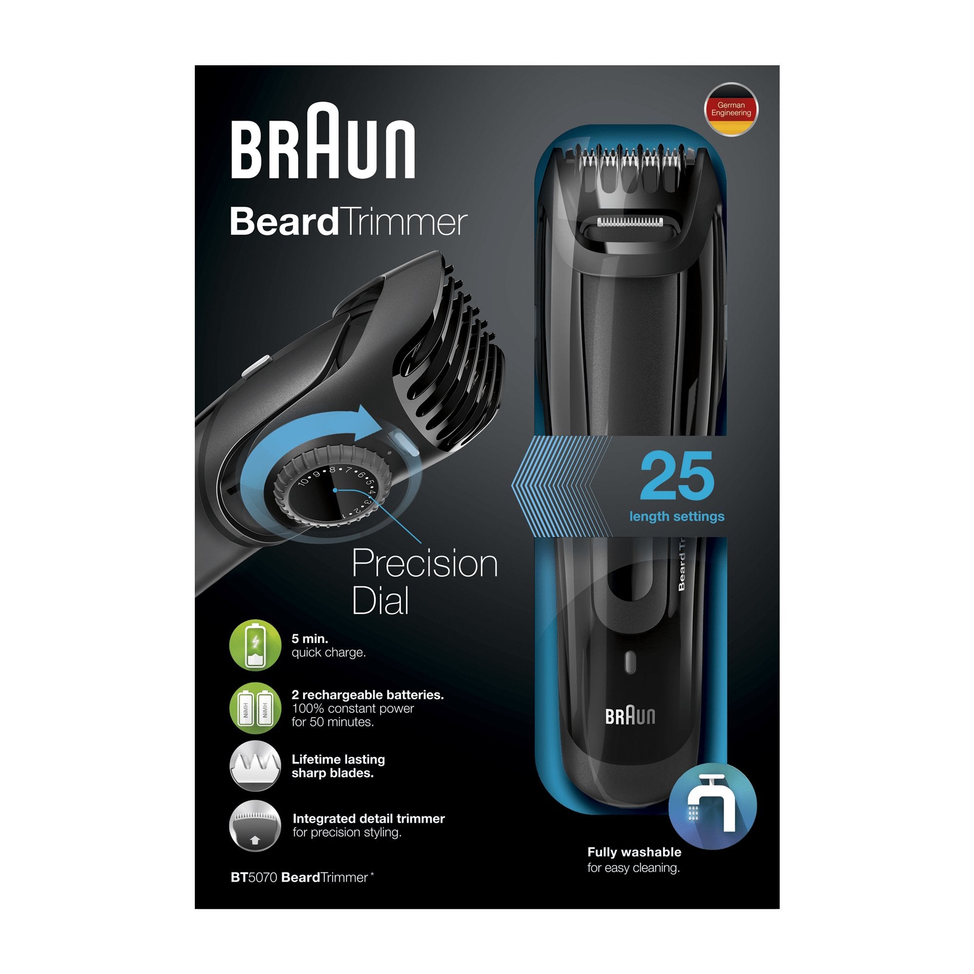 EAN 4210201130123 - Braun BT5070 Batería 25 2 cm Azul, Rojo imagen 2