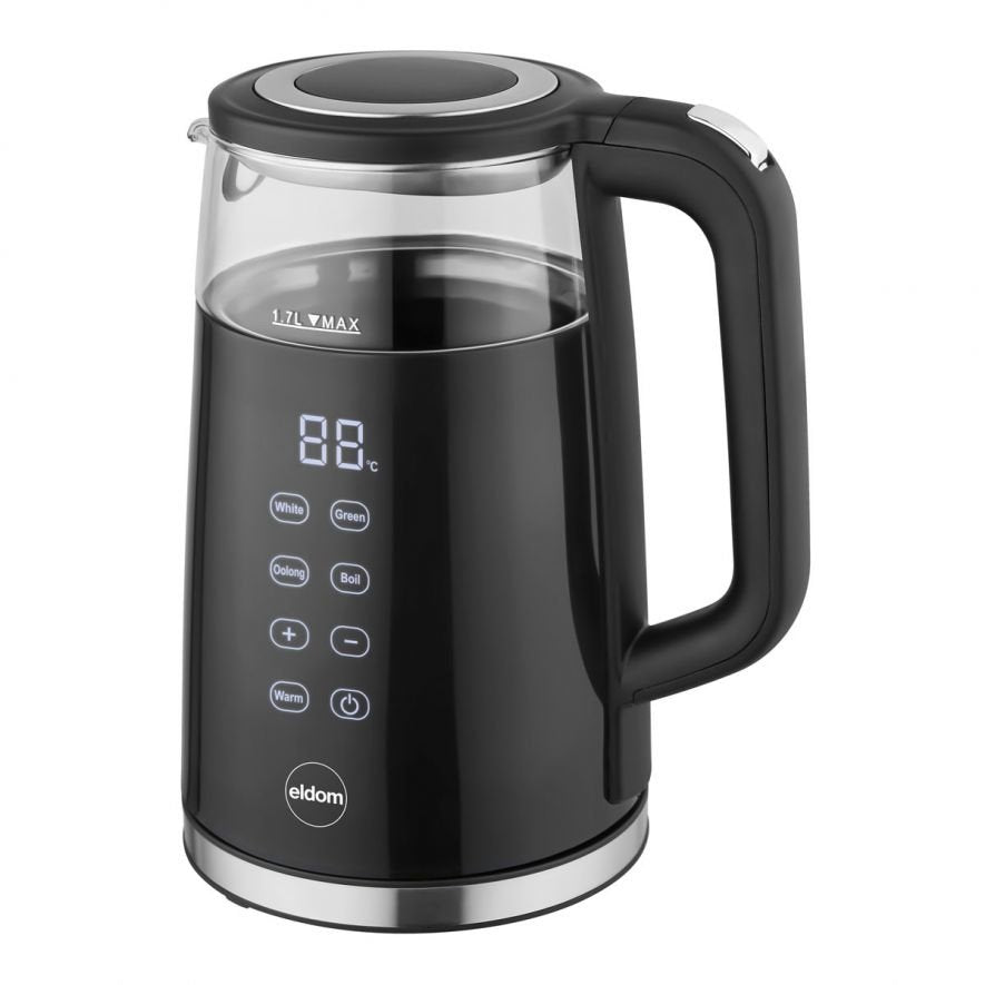 Tetera Eldom C530 Nevo Eléctrica 1,7 L 2200 W Negro, Transparente