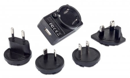 Manhattan Usb-Cargador Und Reiseadaptador Europa, Uk, Usa