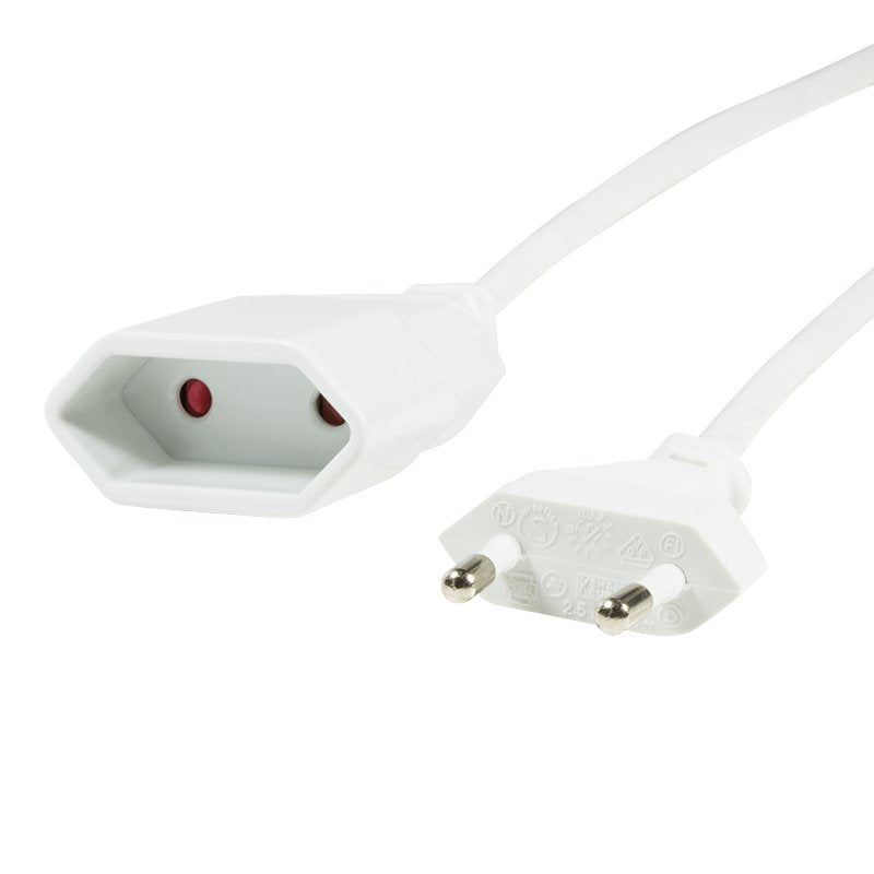Logilink Cable De Alimentación, De Extensión 2m, Blanco