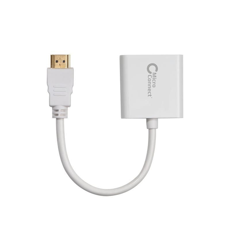 EAN 5711045316579 - Microconnect HDMVGA1 adaptador de cable de vídeo 0,15 m HDMI tipo A (Estándar) VGA (D-Sub) Blanco imagen 2