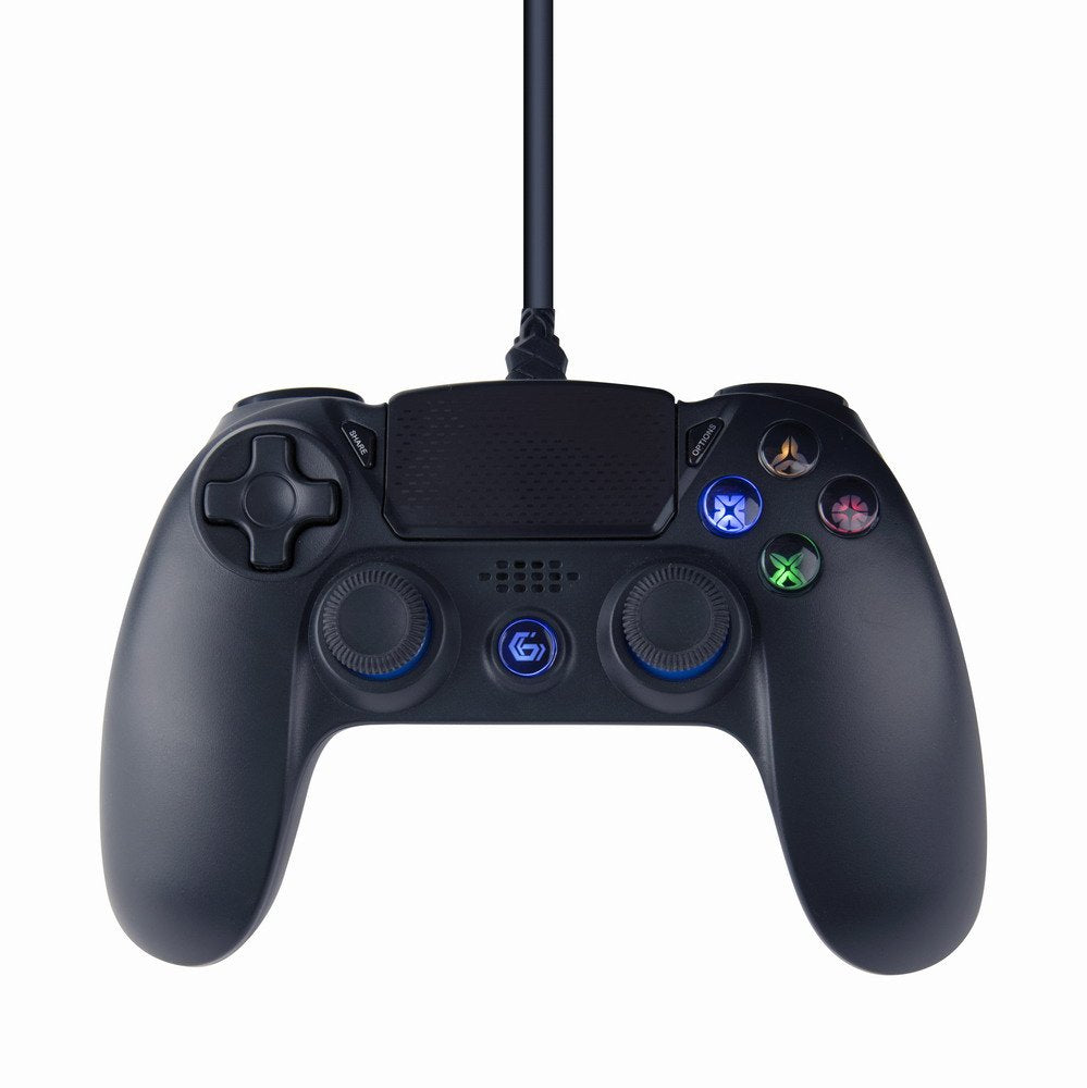 Mando Con Vibración Cable Gembird Para Playstation 4 O Pc Negro
