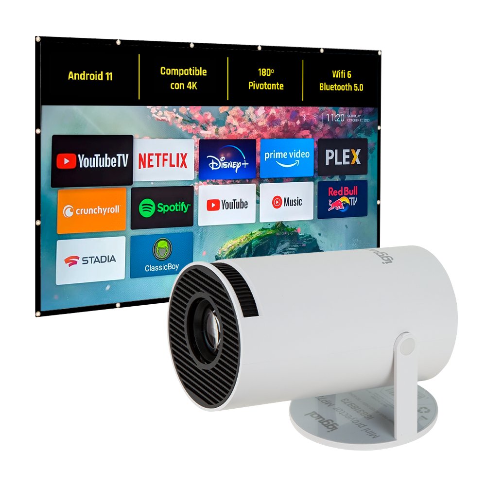 Mini Proyector Iggual Pack Bundle + Pantalla