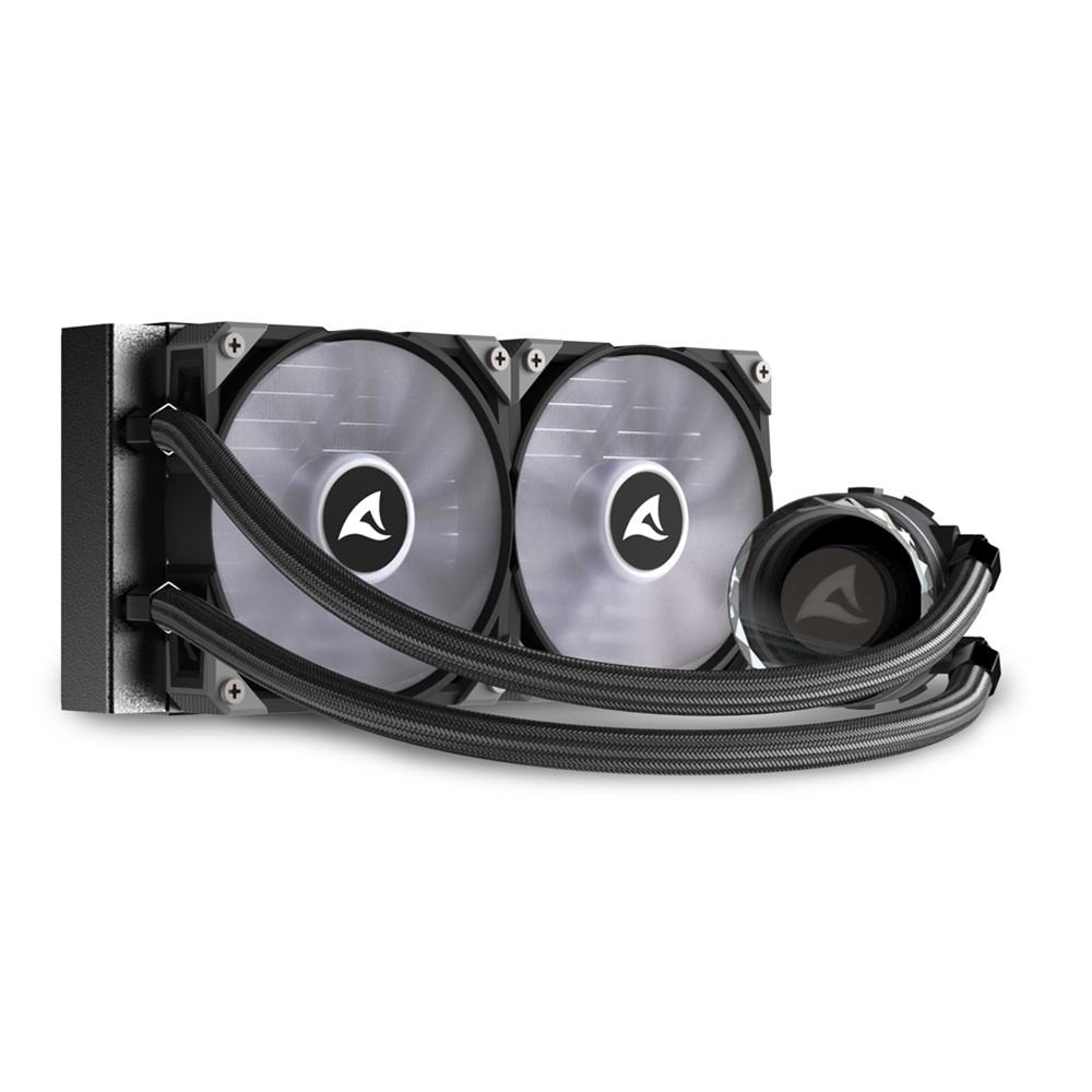 EAN 4044951038008 - Sharkoon S80 RGB Carcasa del ordenador, Procesador Sistema de refrigeración líquida todo en uno 12 cm Neg imagen 5