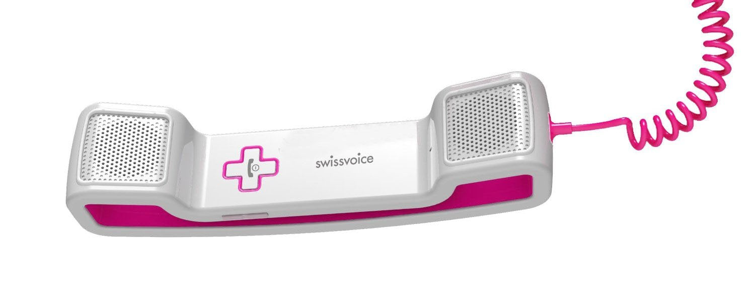 Cornetta Earphone Jack 3.5 Swissvoice Ch05 White Pink