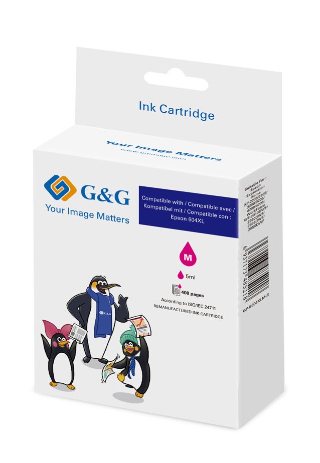 G&G Cartucho De Tinta Magenta Sustituye Epson 604xl