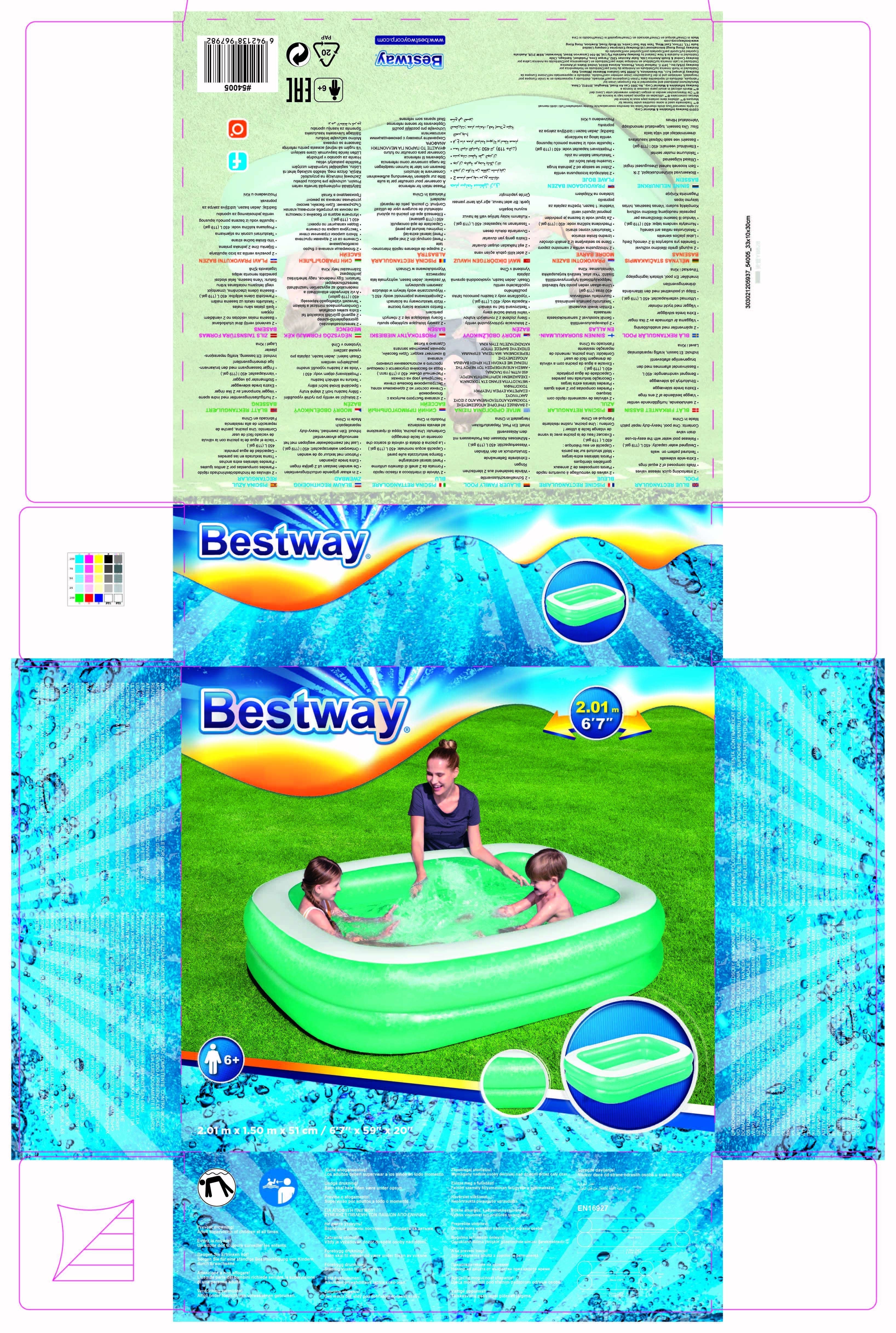 Bestway 54005 Piscina Inflable Infantil Piscina Hinchable