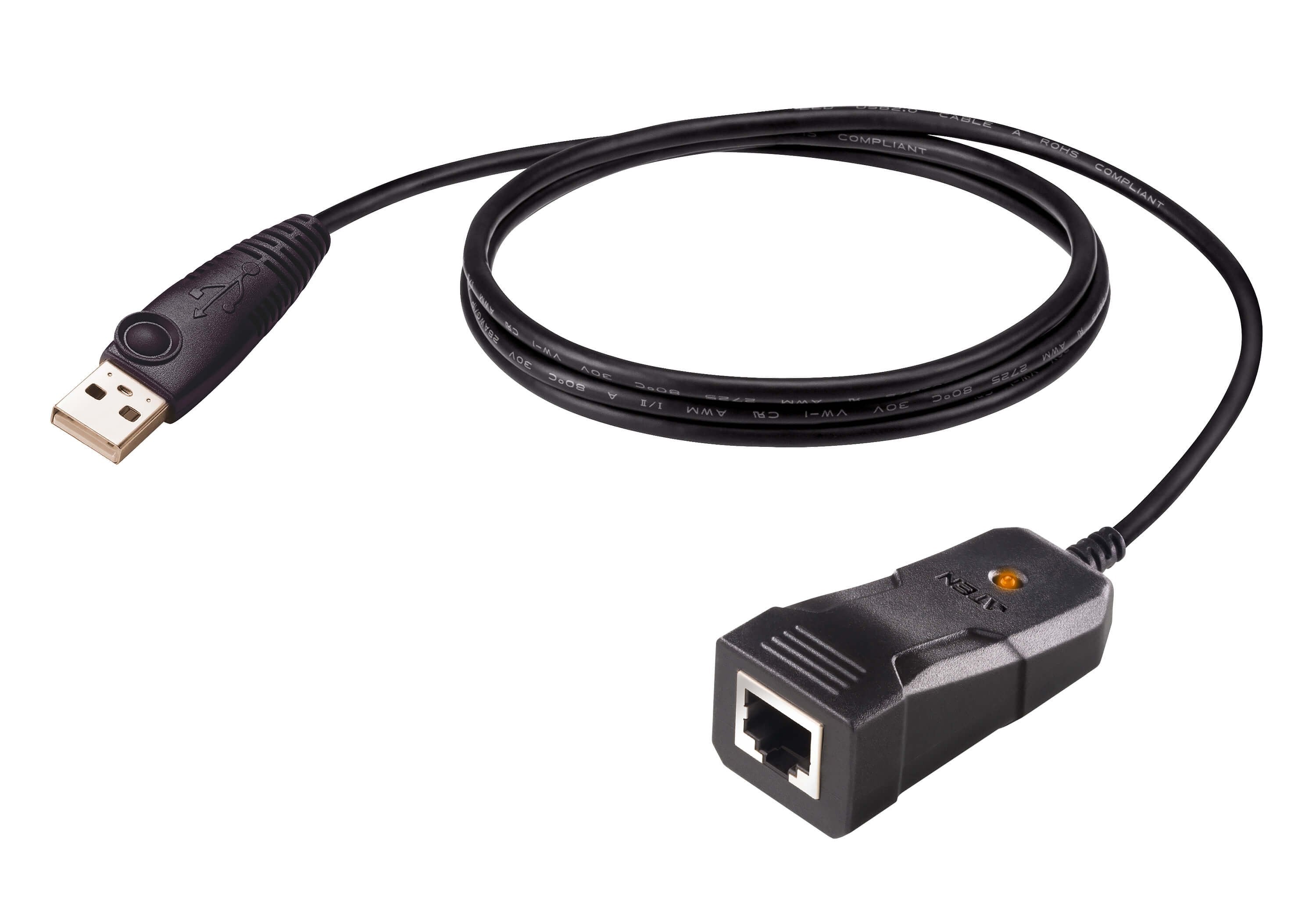 Aten Uc232bf Cable De Serie Negro 1,2 M Usb Tipo A Rj-45