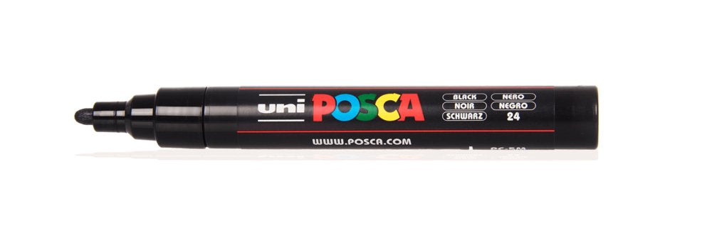 Posca Marcador Pc-5m No Permanente Punta Forma De Bala 1,8 - 2,5 Mm Negro