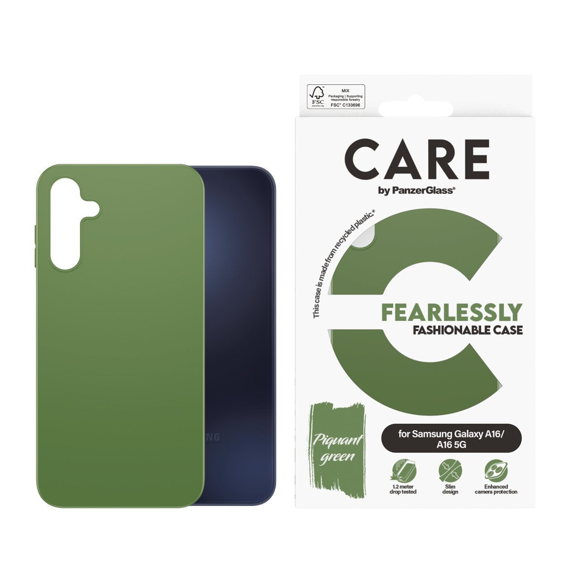 EAN 5715685015007 - PanzerGlass CARE™ by ® Case Green Samsung Galaxy A16 4G | A16 5G funda para teléfono móvil Verde imagen 2