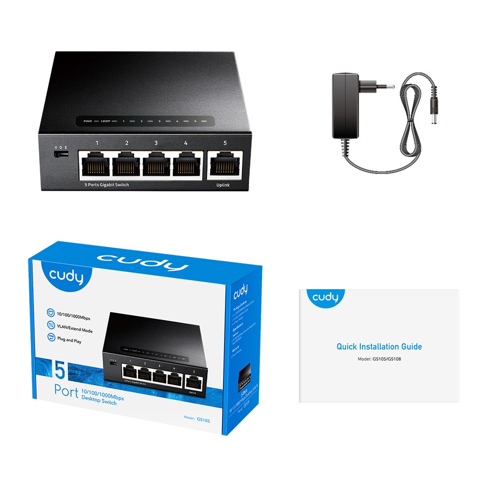 Switch Cudy 5-Port Gigabit Metal Switch Gs105