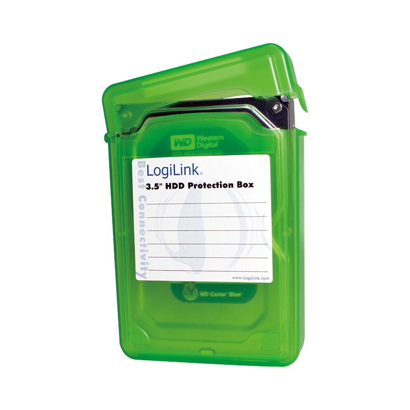 Funda De Protección De Disco Duro Logilink Para Hdd De 3.5 ", Verde