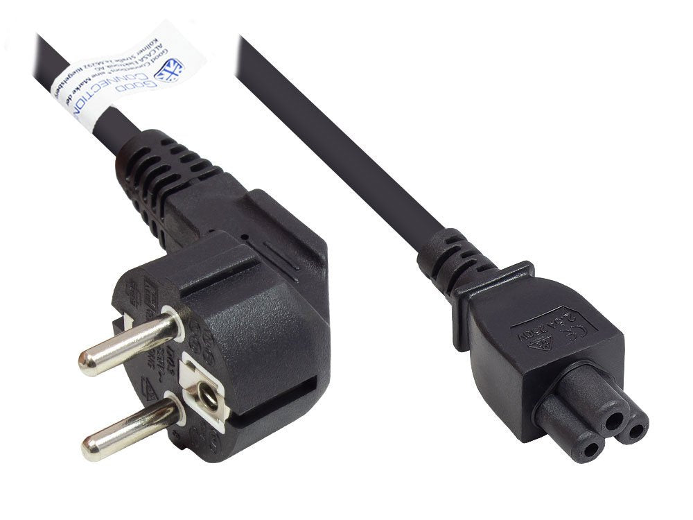 Good Connections Schutzkontakt-Mecker Gew.- C5 Negro1,8m