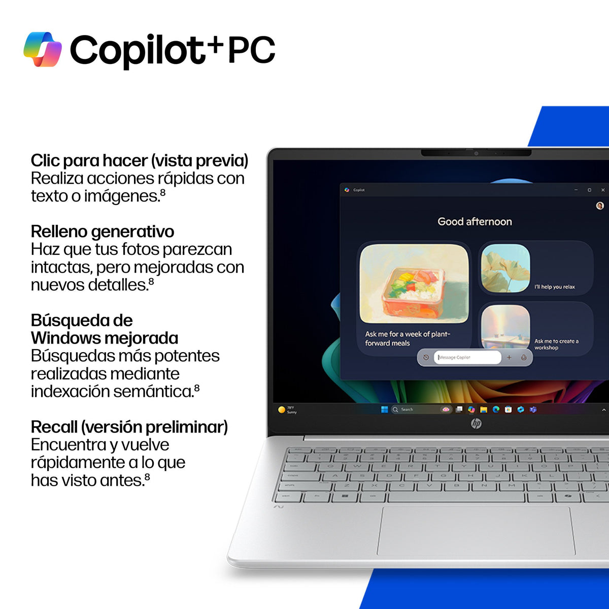 EAN 0199896664202 - HP OmniBook 3 Laptop Next Gen AI 16-bs0008ns Copilot+ PC Intel Core Ultra 7 Portátil 40,6 cm (16") 2K 24 imagen 6