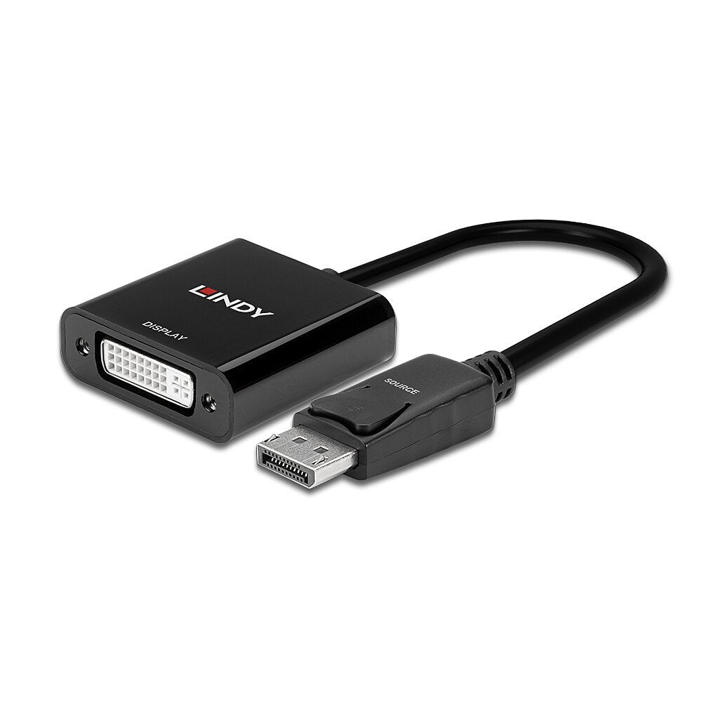 Lindy 41734 Adaptador Displayport A Dvi-D Negro 0,17 M
