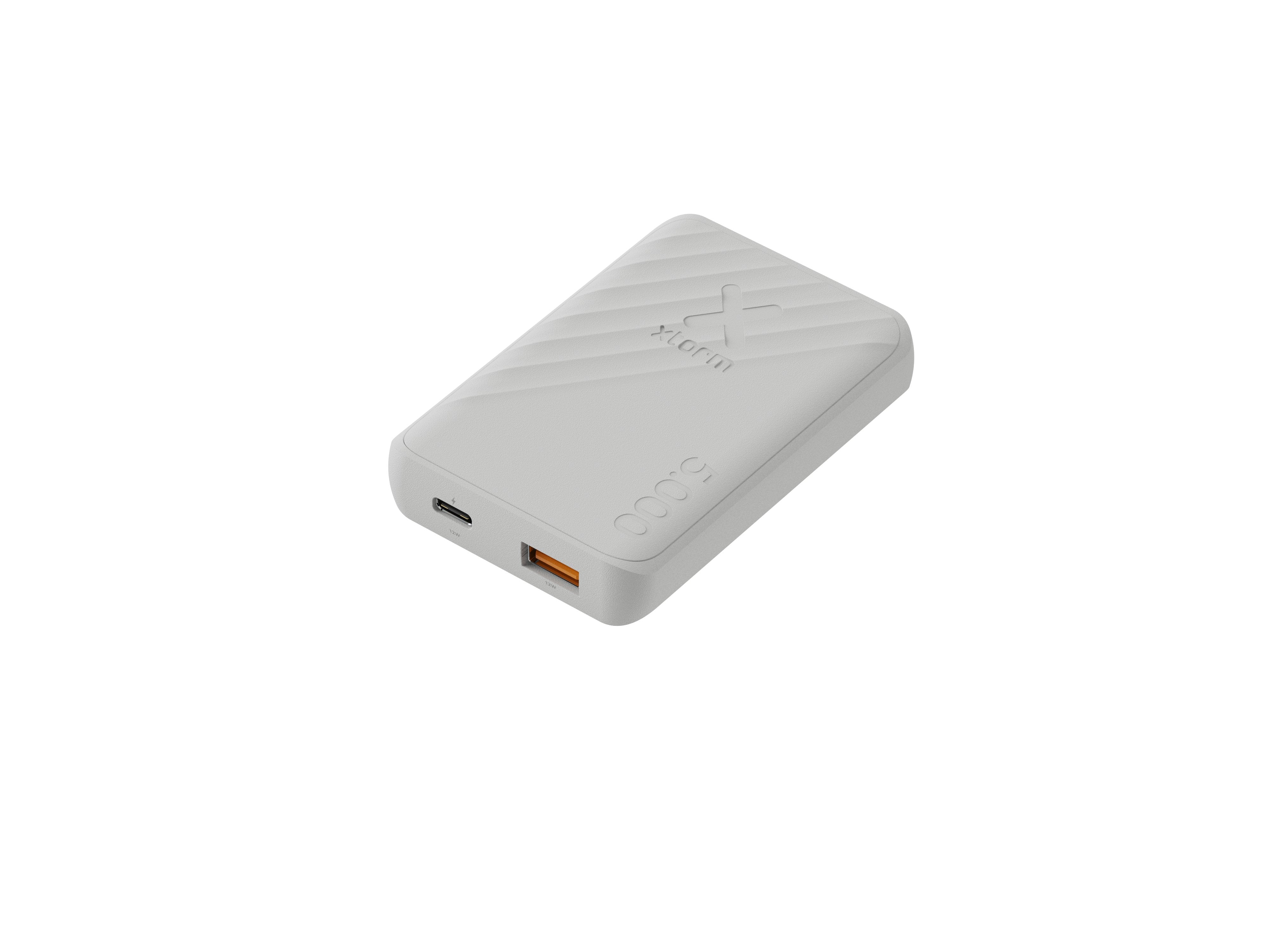 Power Bank Xg2050 Go2 12w 5000mah Blanco Ceniza Xtorm 12w/ 5000mah/ Carga Rápida/ Usb-C, Usb-A
