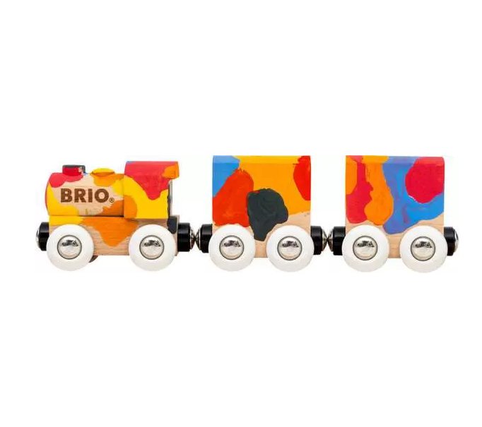 Brio - 36006 Tren De Madera Para Pintar | Tren De Juguete De Madera Diy Personalizable